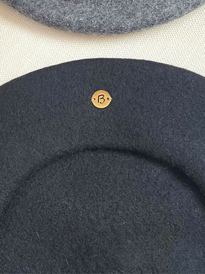 Hat Beret Hat Winter Hats Black Camel Gray Outdoor Daily Holiday Pure Color Letter Comfort Warm Breathable for Women