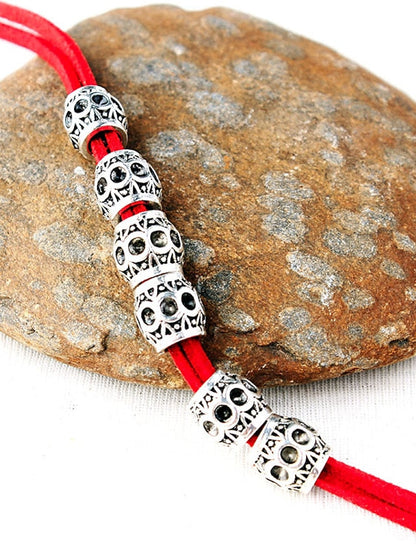 1pc Hair Ties Hair Tie For Street Gift Daily Holiday Head Handmade Cord Alloy Scarlet Black Gray for Women