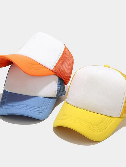 1pcs Unisex Cap Casual Plain Mesh Baseball Cap Adjustable Snapback Hats For Women Men Hip Hop Trucker Cap Streetwear Dad Hat for Women