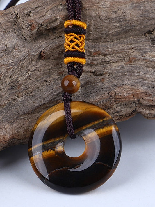 1PC Pendant Necklace Long Necklace For Men's Stone Black Street Gift Daily Crystal Stone Retro Friends for Women