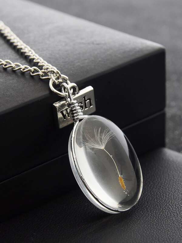 Oval Dandelion Glasses Necklace for Women