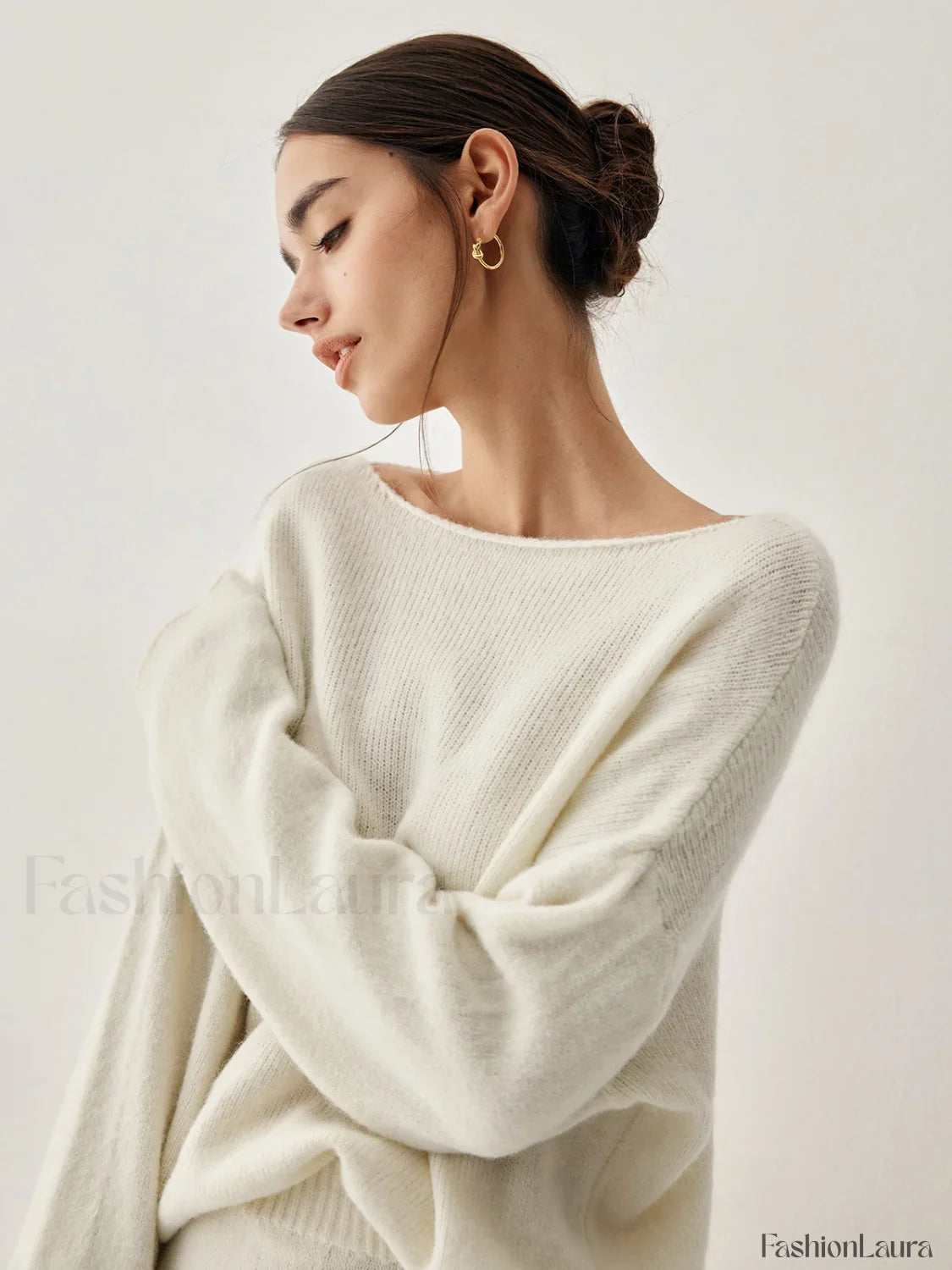 Oversized Sweater Two Trendy Piece Skirt Set
