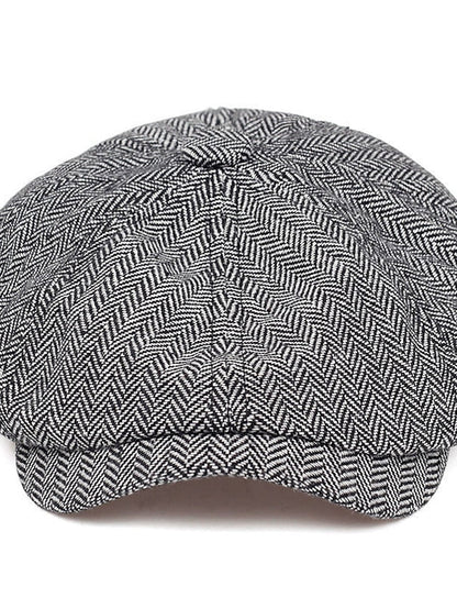 Hat Beret Hat Black Light Brown Brown Outdoor Street Dailywear Print Stripe Windproof Comfort Breathable for Women