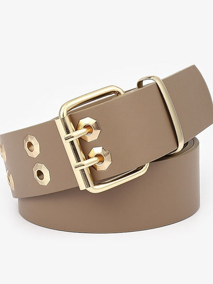 Unisex PU Buckle Belt PU Leather Metal Bucke Eyelet Casual Classic Party Daily White Black Yellow Brown for Women