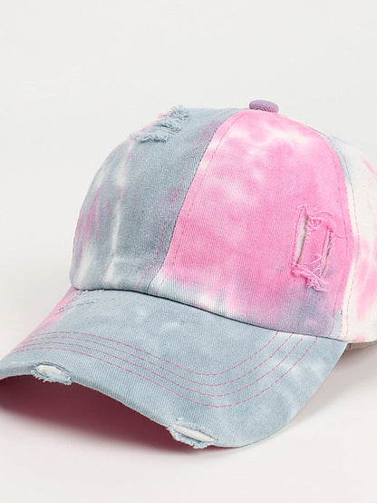 Hole Style New Tie Dye Irregular Gradient Baseball Cap Men's And Colorful Cap Outdoor Sun Protection Adjustable Hat for Women