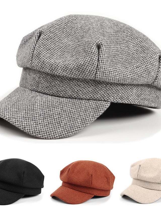 Women Men Newsboy Hat Cap Packable Newsboy Navy Hat Cap Classic Solid Beret Yacht Captain Sailor Fishermen's Hat Cap for Women