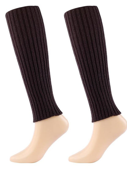 Leg Warmers Boot Cuffs Home Daily Solid Color Polyester Spandex Basic Casual Classic Warm Casual 1 Pair for Women