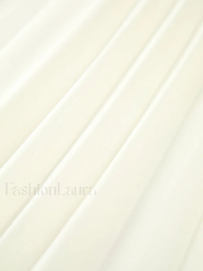 Patchwork Asymmetrical Pleated Buttoned Midi Skirt