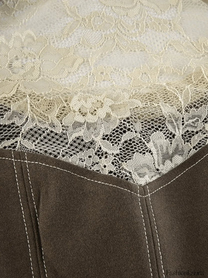 Patchwork Lace Corset Top