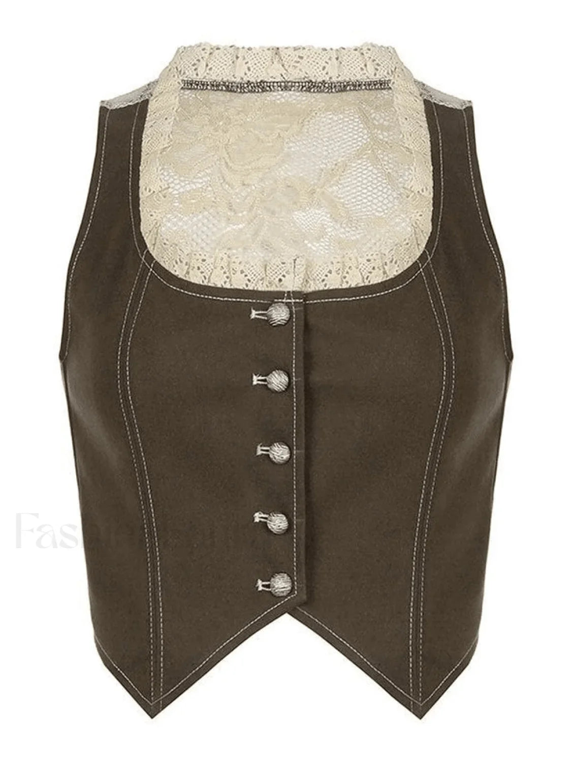 Patchwork Lace Corset Top