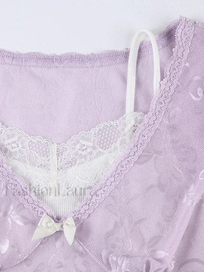 Patchwork Lace Crop Top
