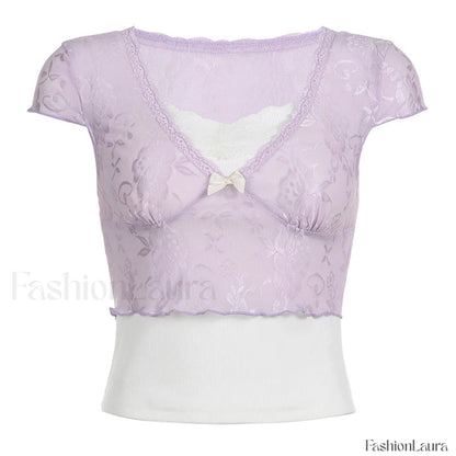 Patchwork Lace Crop Top