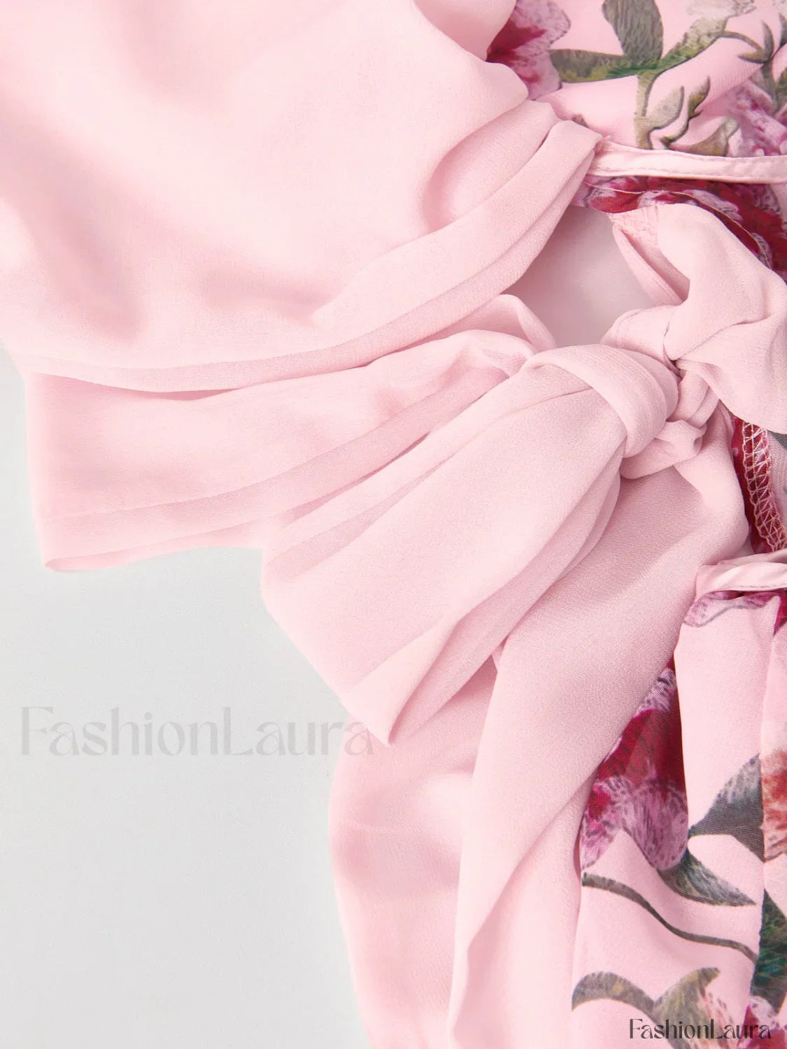 Patchwork Ruffle Bardot Floral Mini Dress