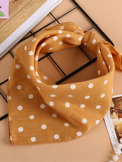 Polka Dots Kerchief Pink Green Blue Scarfs Birthday Gift Accessories for Women