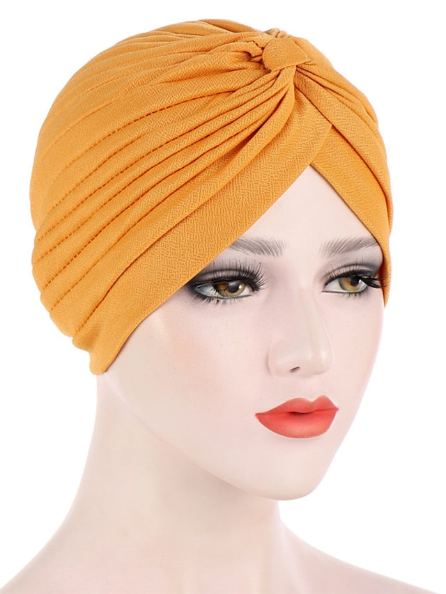 Turban Daily Holiday Solid / Plain Color Polyester Cute Cute 1 pcs for Women