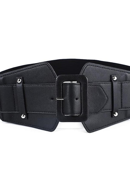 Rectangle Buckle Wide Belt for Women