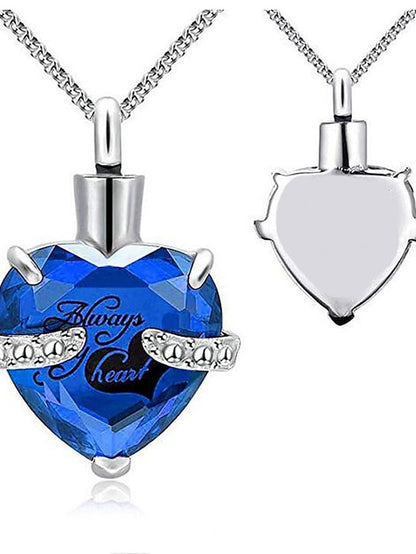 ulatree urn necklaces for ashes cremation jewelry for ashes urns for human ashes heart necklaces for women memorial pendant always in my heart for Women