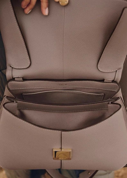 Camille Structured Top Handle Bag – Pebbled Leather Elegance