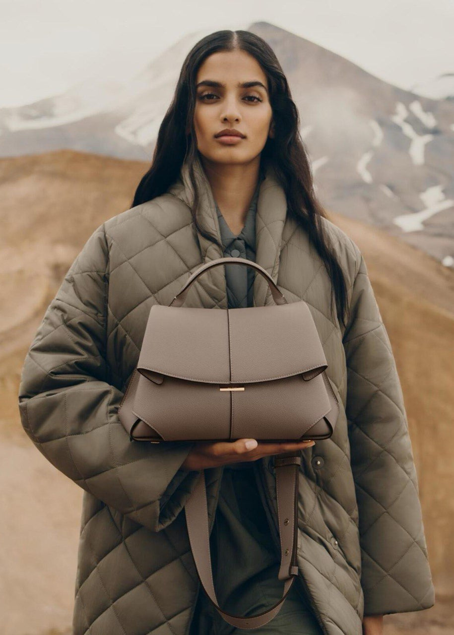 Camille Structured Top Handle Bag – Pebbled Leather Elegance