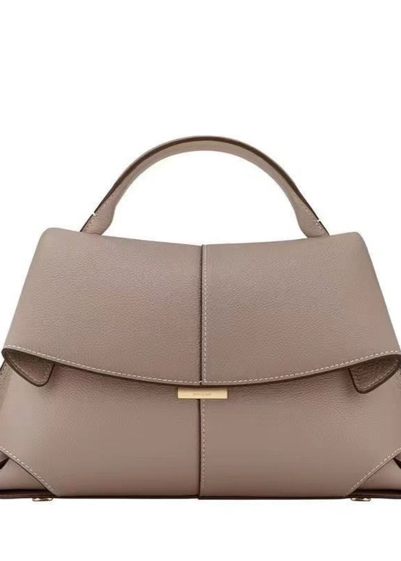 Camille Structured Top Handle Bag – Pebbled Leather Elegance