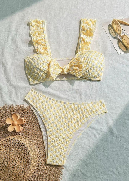 Sunlit Ruffle Textured Bikini Set