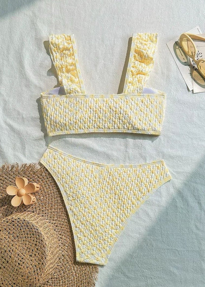 Sunlit Ruffle Textured Bikini Set