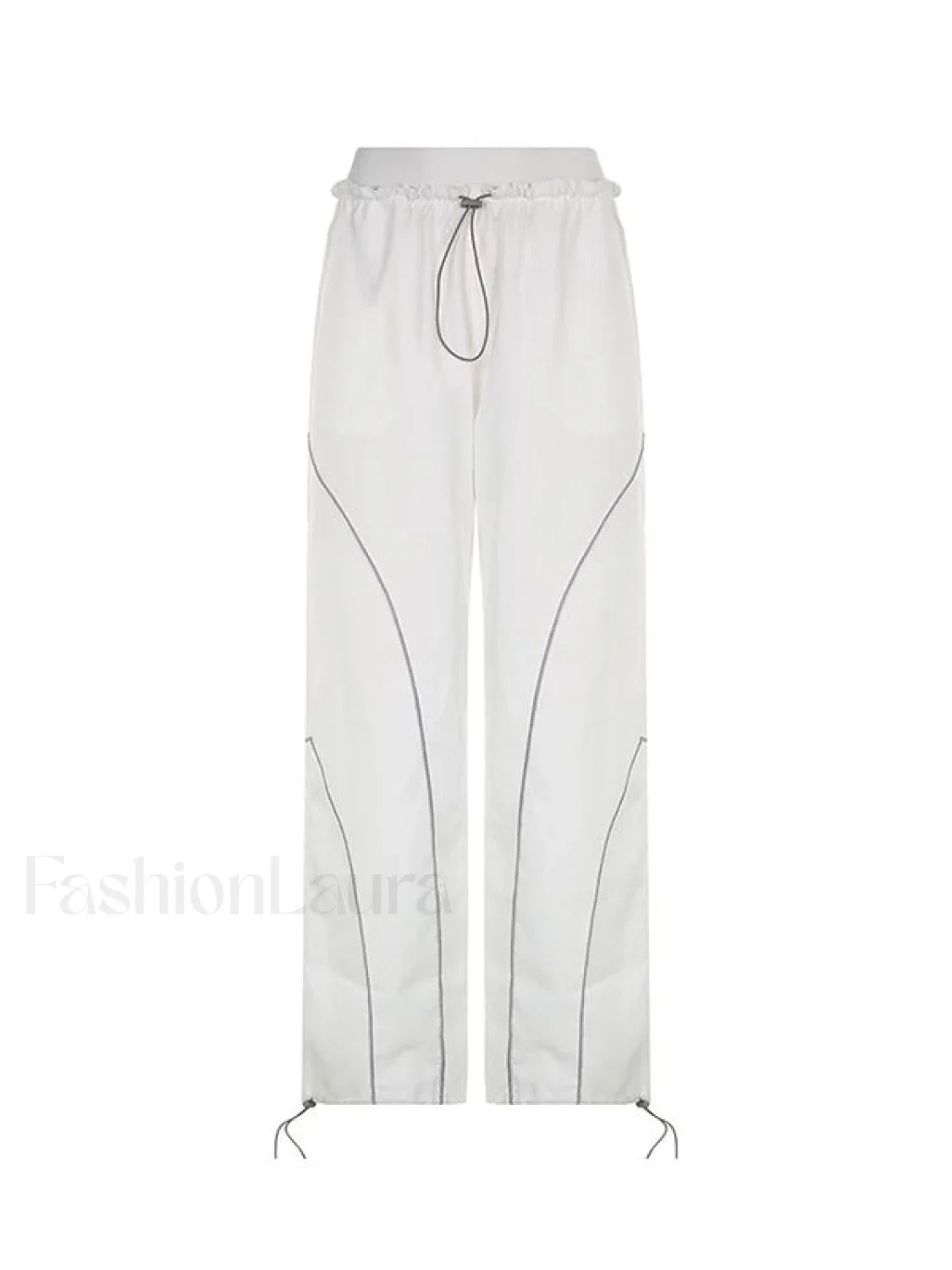 Pintuck Detail Straight Leg Pants