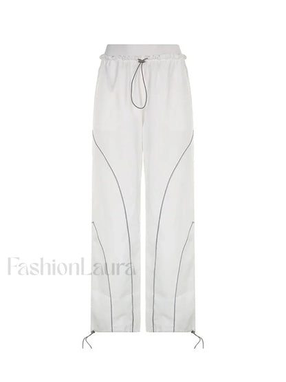 Pintuck Detail Straight Leg Pants