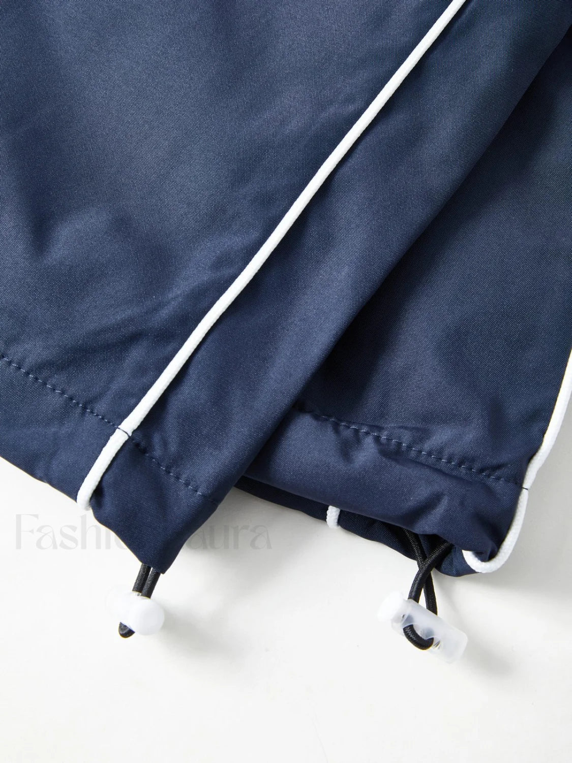 Piping Detail Wide Leg Track Pants