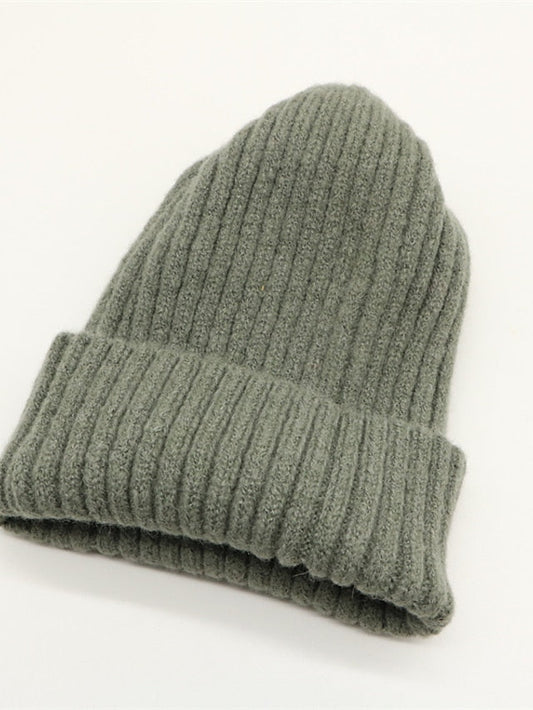 Hat Beanie / Slouchy Winter Hats Green Pink Khaki Outdoor Street Dailywear Knit Pure Color Windproof Comfort Warm for Women