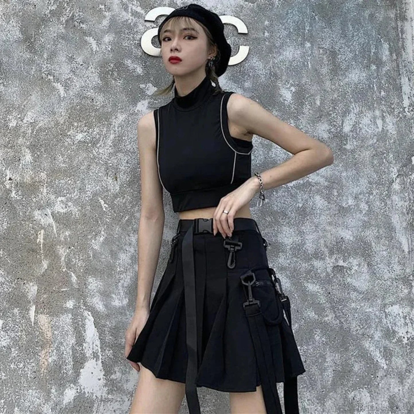 Pleated Harajuku Preppy Skirt