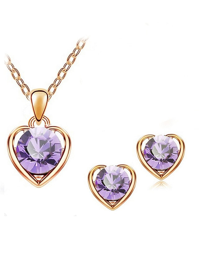 necklace Fashion Outdoor Heart Jewelry Sets for Women