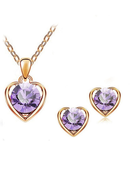 necklace Fashion Outdoor Heart Jewelry Sets for Women