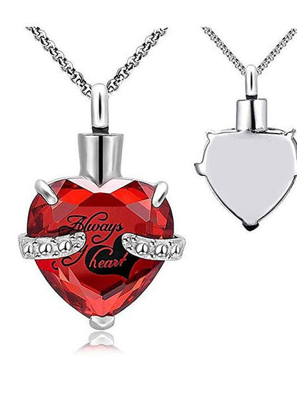 ulatree urn necklaces for ashes cremation jewelry for ashes urns for human ashes heart necklaces for women memorial pendant always in my heart for Women
