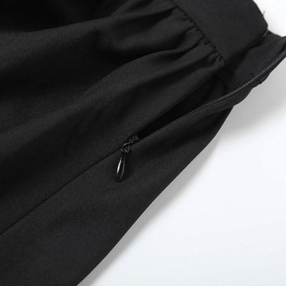Ruched zip-up solid maxi skirt  | Festival Outfits Women