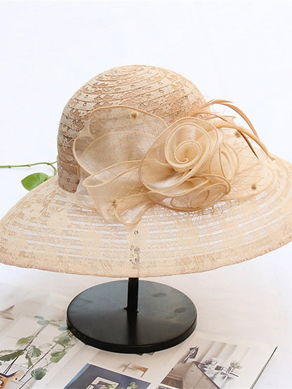 Hat Bucket Hat Sun Hat Black And White Black Pink Party Outdoor Dailywear Floral Floral Portable Windproof Comfort for Women