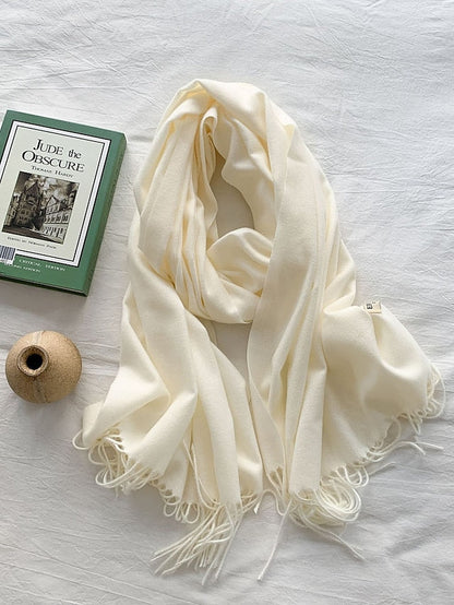 Shawls & Wraps Party Black Scarf Pure Color / Basic / Green / Khaki / Fall / Winter for Women