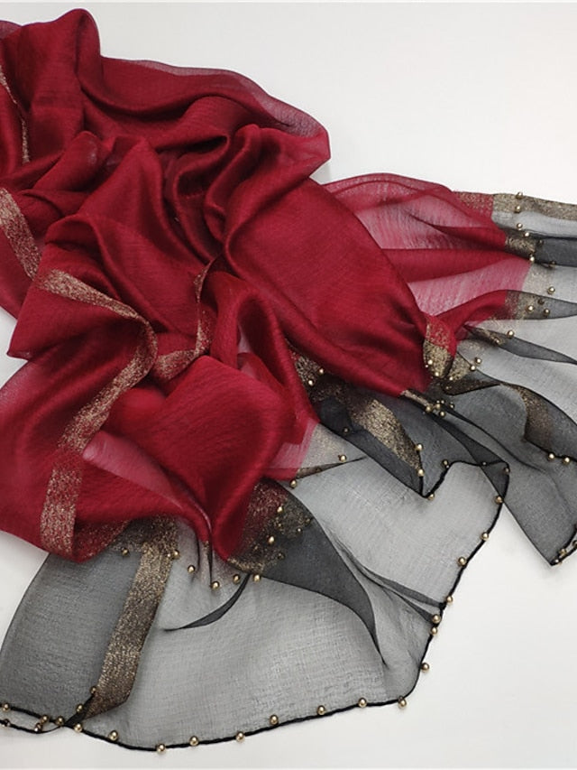 Shawls & Wraps Party Camel Scarf Pure Color Red Blue Pink Fall Spring for Women