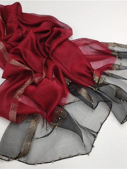 Shawls & Wraps Party Camel Scarf Pure Color Red Blue Pink Fall Spring for Women
