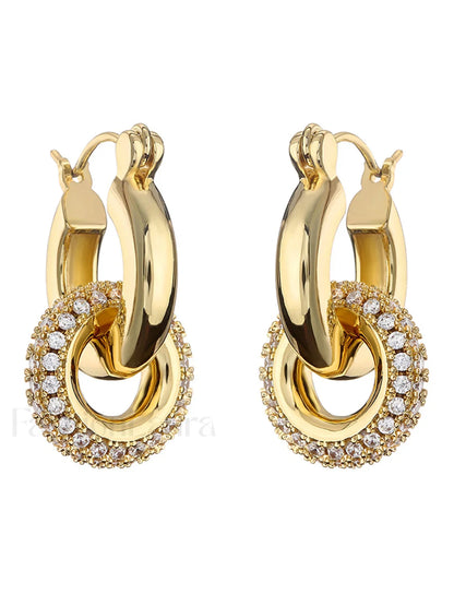 Polished Double Graceful Hoop Earrings