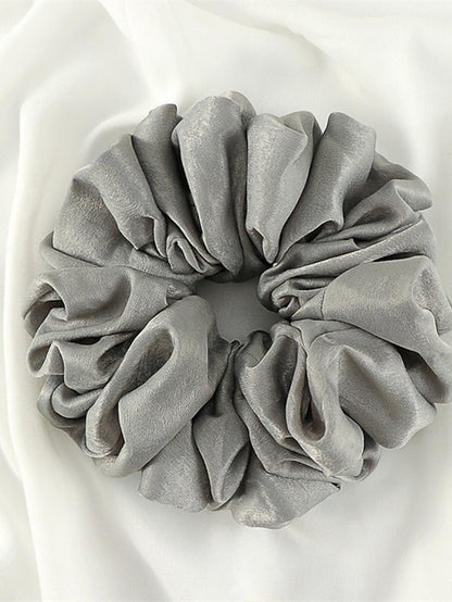 Plain Malaysian Bunch Hair Tie Women Silk Linen Ribbon Wrist Shawl Muslim Hijab Bonnet Volumizing Scrunchie Headband for Women