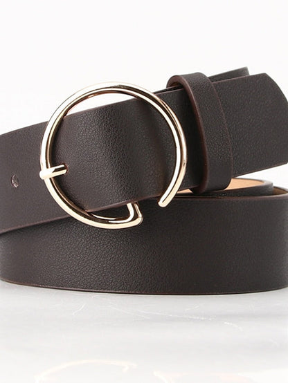 Unisex PU Buckle Belt PU Leather Prong Buckle Plain Casual Classic Party Daily Green Black Brown Navy Blue for Women