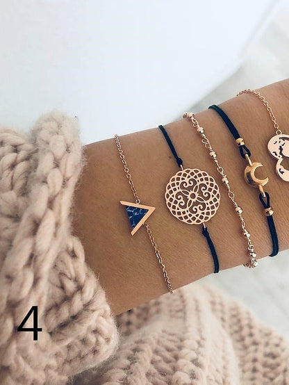 1 Set Wrap Bracelets Men Women Hemp Cords Wood Beads Ethnic Tribal Bracelets Leather Wristbands for Women