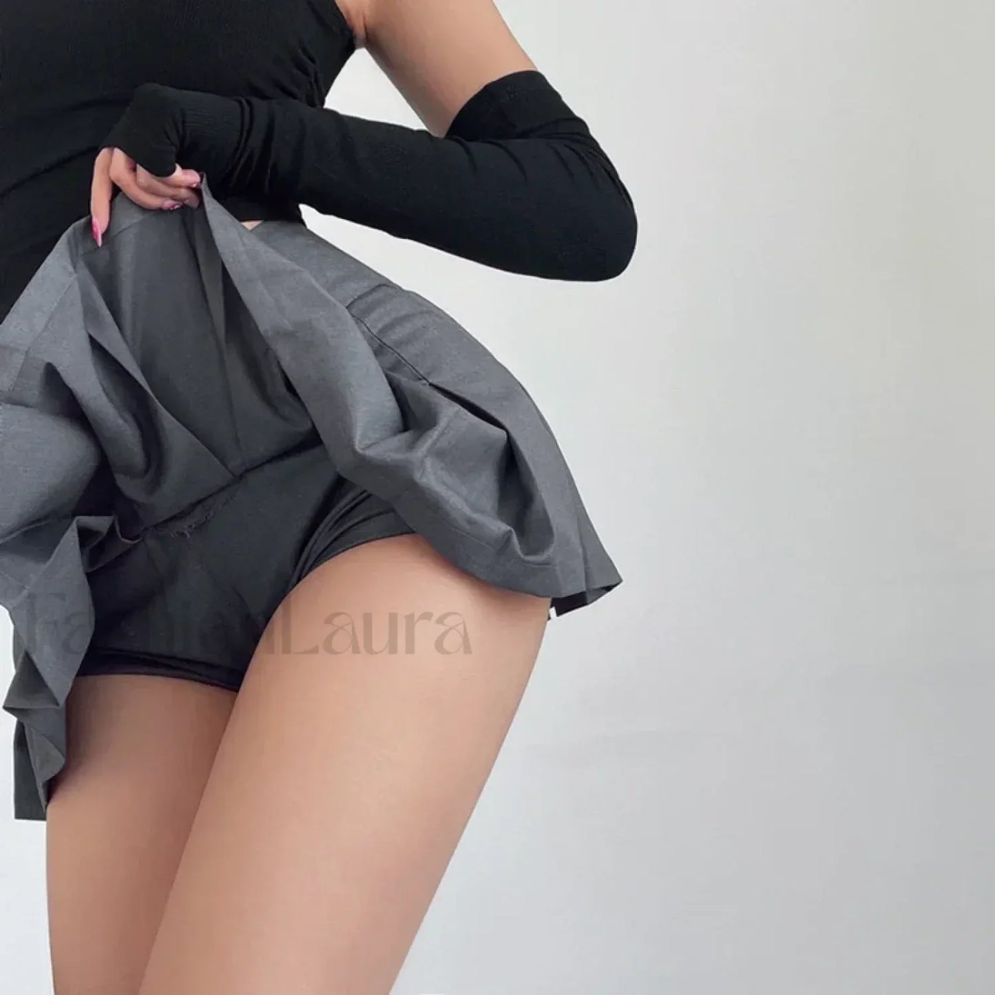 Preppy Micro Mini A-line Skirt