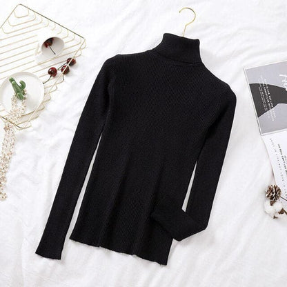 DressBetty - Women Turtelneck Casual Soft Slim Sweater