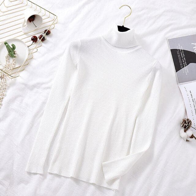 DressBetty - Women Turtelneck Casual Soft Slim Sweater