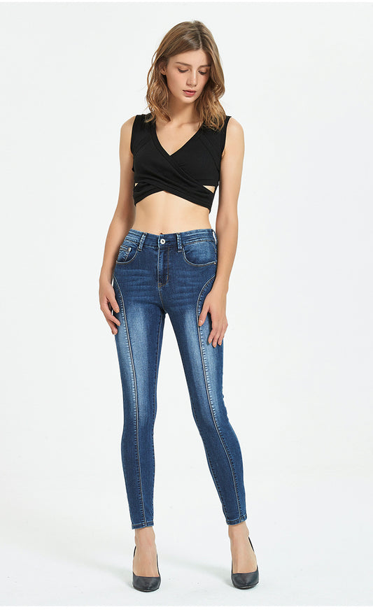 Vaqueros ajustados informales de moda para mujer