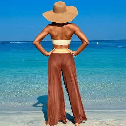 Conjunto de bikini de tres piezas para mujer, estilo sexy e informal