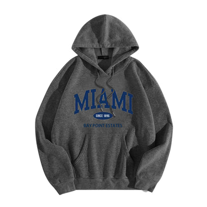 Sudadera con capucha y bolsillo de manga larga con estampado de letras informal a la moda para mujer