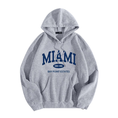 Sudadera con capucha y bolsillo de manga larga con estampado de letras informal a la moda para mujer
